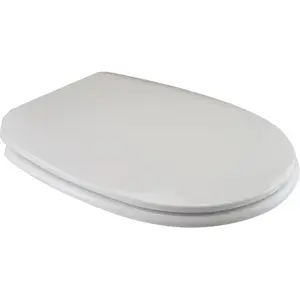 SANIPLAST Toilettensitz, weiß, thermoplastisch geformt, Modell "Passepartout", Edelstahl-Scharniere, Artikelnummer H057 günstig