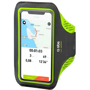 SBS Armbandtasche für Smartphones bis zu 6,5 Zoll, Schwarz/Grün günstig