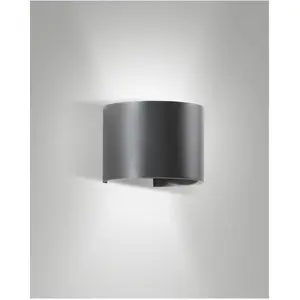 Fabas Luce, Gartenbeleuchtung, CODY DARK GREY LED Wandleuchte 12W warm...