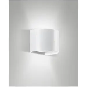 Fabas Luce, Gartenbeleuchtung, CODY WHITE LED Wandleuchte 12W warmweis...