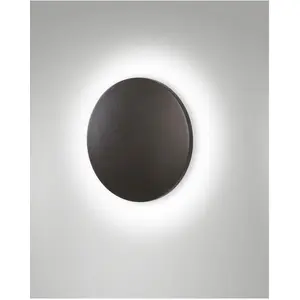 Fabas Luce, Gartenbeleuchtung, ZON DARK GREY LED Wandleuchte 9W warmwe...