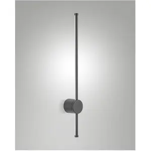 Fabas Luce, Gartenbeleuchtung, CLIP DARK GREY LED Wandleuchte 12W warm...