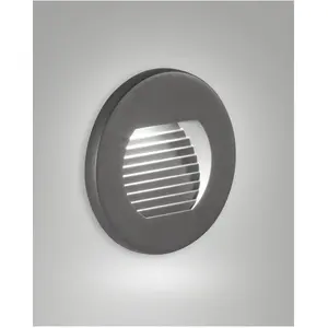 Fabas Luce, Gartenbeleuchtung, WINK DARK GREY LED Stufenbeleuchtung 3W...