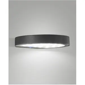 Fabas Luce, Gartenbeleuchtung, PALMER DARK GREY LED Wandleuchte / Sola...