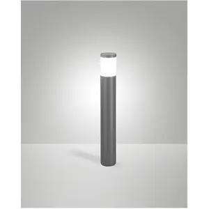 Fabas Luce, Gartenbeleuchtung, GORLA DARK GREY E27 Poller Dunkel Grau ...