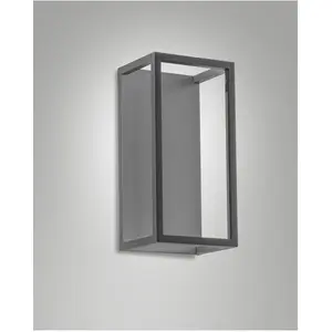 Fabas Luce, Gartenbeleuchtung, SPIRIT DARK GREY LED Wandleuchte 8W war...