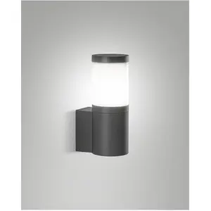 Fabas Luce, Gartenbeleuchtung, GORLA DARK GREY E27 Wandleuchte Dunkel ...