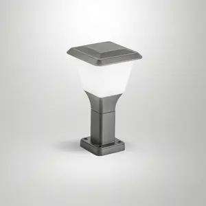 Sockelleuchte Lena, 30 cm, dunkelgrau, Metall, E27, IP65