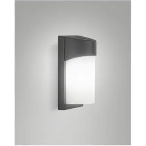 Fabas Luce, Gartenbeleuchtung, GLUCK DARK GREY E27 Wandleuchte Dunkel ...