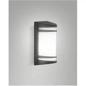 Fabas Luce, Gartenbeleuchtung, PIX DARK GREY E27 Wandleuchte Dunkel Gr...