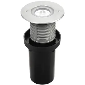 Fabas Luce IRVING 2 SILVER LED Außeneinbauleuchte 7.8W warmweiß Edelst...