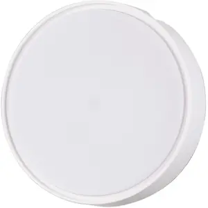 Hatton Runde LED-Deckenleuchte IP65, weißes Polycarbonat, E27-Fassung ...