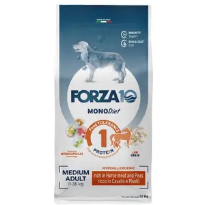 Forza10 Medium MonoDiet reich an Pferd mit Erbsen für Hunde 12kg