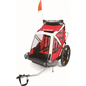BELLELLI B-TRAVEL Kinderwagen hinter dem Fahrrad, rot günstig