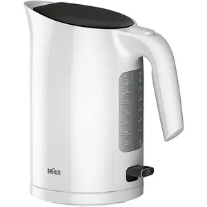 Braun WK 3110 WH, 1,7 l, 3000 W, Weiß, Wasserstandsanzeige, Drahtlos