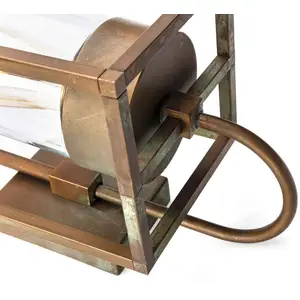 Außenwandleuchte Cubic³ 3362 messing antik/klar