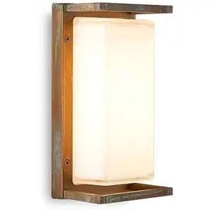 Außenwandlampe Ice Cubic 3412, messing antik