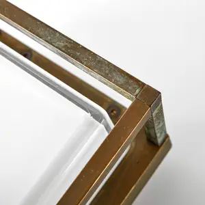 LED-Außenwandlampe Ice Cubic 3404, messing antik