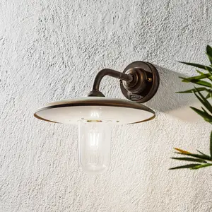 Außenwandleuchte Casale, antik-kupfer Glas klar