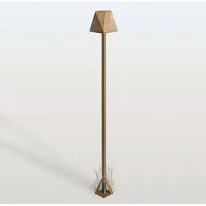 LED-Wegeleuchte Silva Edge, Höhe 100 cm, messing antik, IP65