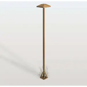 LED-Wegeleuchte Aura Edge, Höhe 100 cm, messing antik, IP65