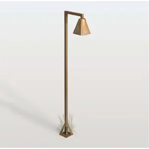 LED-Wegeleuchte Silva Frame, 100 x 19 cm, messing antik