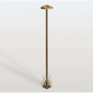 LED-Wegeleuchte Aura Disk, Höhe 100 cm, messing antik, IP65
