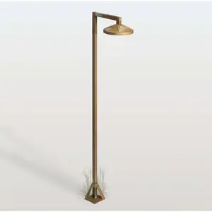 LED-Wegeleuchte Aura Disk, 100 cm x 19,5 cm, messing antik