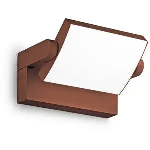Ideal Lux LED-Außenwandleuchte Swipe, kaffee, IP54, 3.000 K