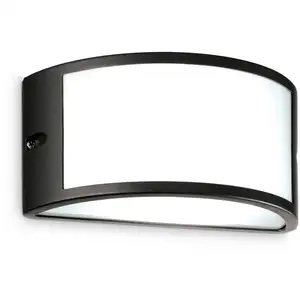 Ideal Lux Außenwandleuchte Rex 1, schwarz, Alu, IP44, E27