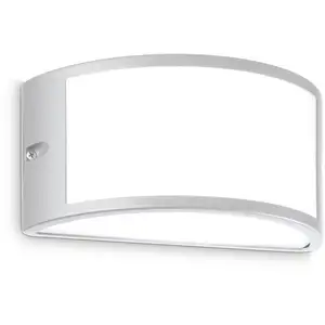 Ideal Lux Außenwandleuchte Rex 1, grau, Aluminium, IP44, E27