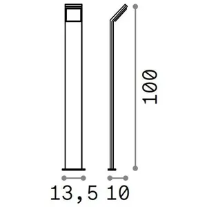 Ideallux Ideal Lux 322452 OUTDOOR STYLE LED-Stehleuchte/Mast für den A...