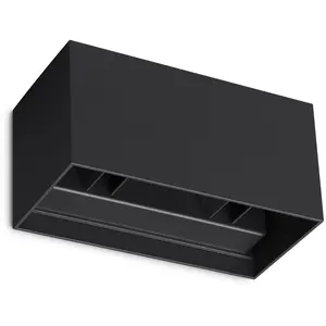 Ideal Lux ATOM LED Wandleuchte 4x 25W Schwarz IP54 warmweiss 328676