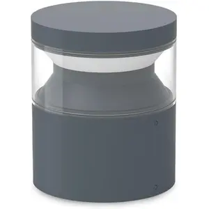 Ideallux Ideal Lux LED-Sockelleuchte Boeing, anthrazit, Höhe 15 cm