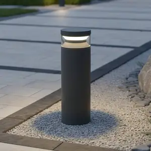 Ideal Lux LED-Sockelleuchte Boeing, schwarz, Höhe 40 cm