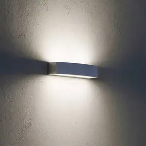 Ideal Lux Außenwandlampe Andromeda, grau, Breite 45 cm, E27
