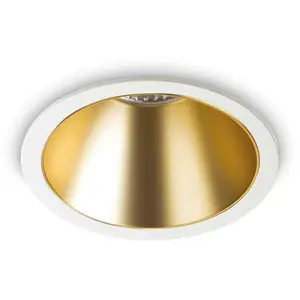 Ideal Lux LED-Einbaustrahler, rund, weiß-gold, 192307, 11 W, 850 lm, 3...