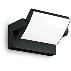 Ideal Lux LED-Außenwandleuchte Swipe, schwarz, IP54, 3.000 K