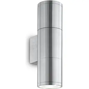 Ideal lux, Gartenbeleuchtung, GUN Wandleuchte GU10 2-fach dimmbar Alum...