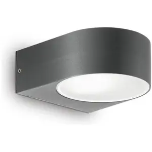 Ideal lux, Gartenbeleuchtung, IKO Wandleuchte E27 dimmbar Anthrazit IP...