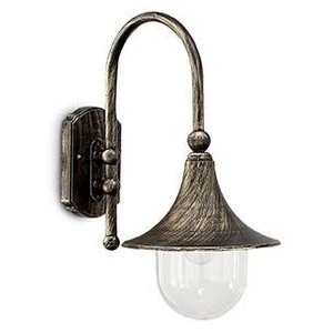 Ideal Lux CIMA AP1, Wandbeleuchtung für den Außenbereich, Schwarz, Gol...