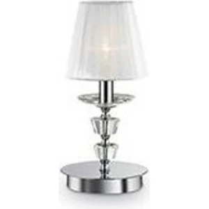 Ideal Lux PEGASO TL1 SMALL, Chrom, Weiß, Stoff, Glas, Metall, Wohnzimmer, IP20, E14, 1 Glühbirne(n) günstig