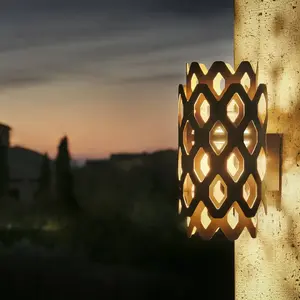 LED-Außenwandleuchte Charlotte, corten, Höhe 28 cm, IP65