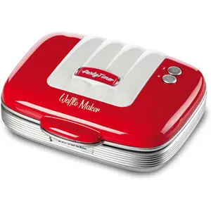 Ariete Sandwich Maker Elektrische Multifunktionsplatte, 700W, 3 antihaftbeschichtete Platten für Sandwiches & Kekse, Rot
