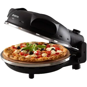 Ariete 0917/00, 1 Pizza/Pizzen, Schwarz, 32 cm, 400 °C, 1200 W, 32 cm
