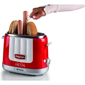 Ariete 206 Hot-Dog-Gerät Party Time, Fun Kitchen, Weiss, Silber, Rot günstig