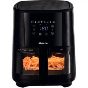 Ariete Heißluftfritteuse: 4626 Luftfritteuse mit transparentem Korb, 1...