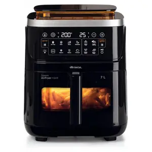 Ariete 4636/00, Heißluftfritteuse, 7 l, 200 °C, Einzelbild, Schwarz, B...