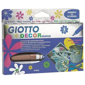 Giotto, Malstifte, Fasermaler 'Decor Metal' (5x)