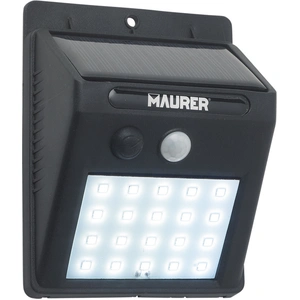 MAURER Solar LED-Wandleuchte 200 Lumen, IP65 mit Bewegungssensor und D...